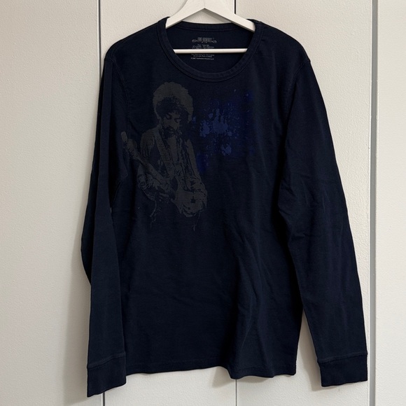 Jimi Hendrix Size Tall XXL Long Sleeve Blue Shirt - Picture 1 of 7